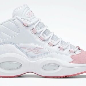 Reebok Women's White and Pink Athletic Sneakers
